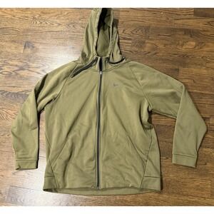 Nike Dri-FIT Men's Full-Zip Training Hoodie Olive Green XL
